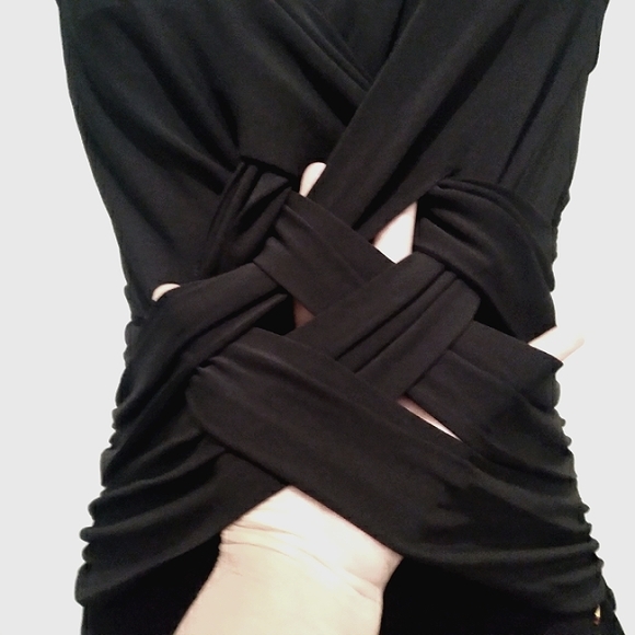 🎁ESCADA NWT One Shoulder w/ Front Criss-Cross Loose Bandaged Top ~RARE~ - Picture 9 of 16